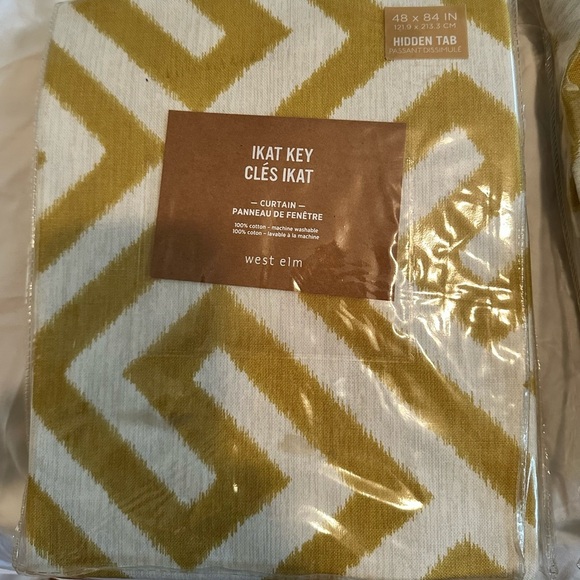 New West Elm Ikat Key Drape set - Picture 2 of 4